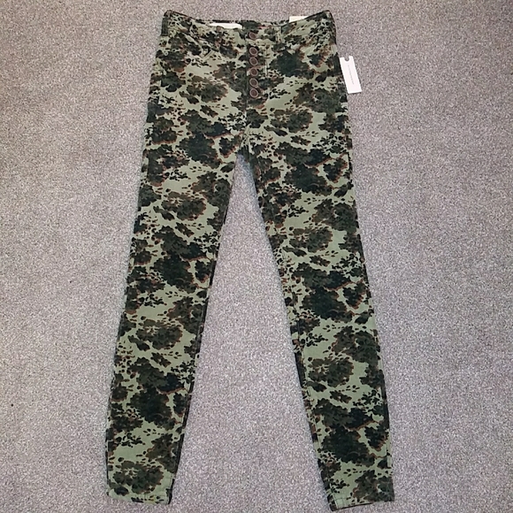 NWT Sz 26 Anthropologie Camo Corduroy Jean Pants - Picture 4 of 14